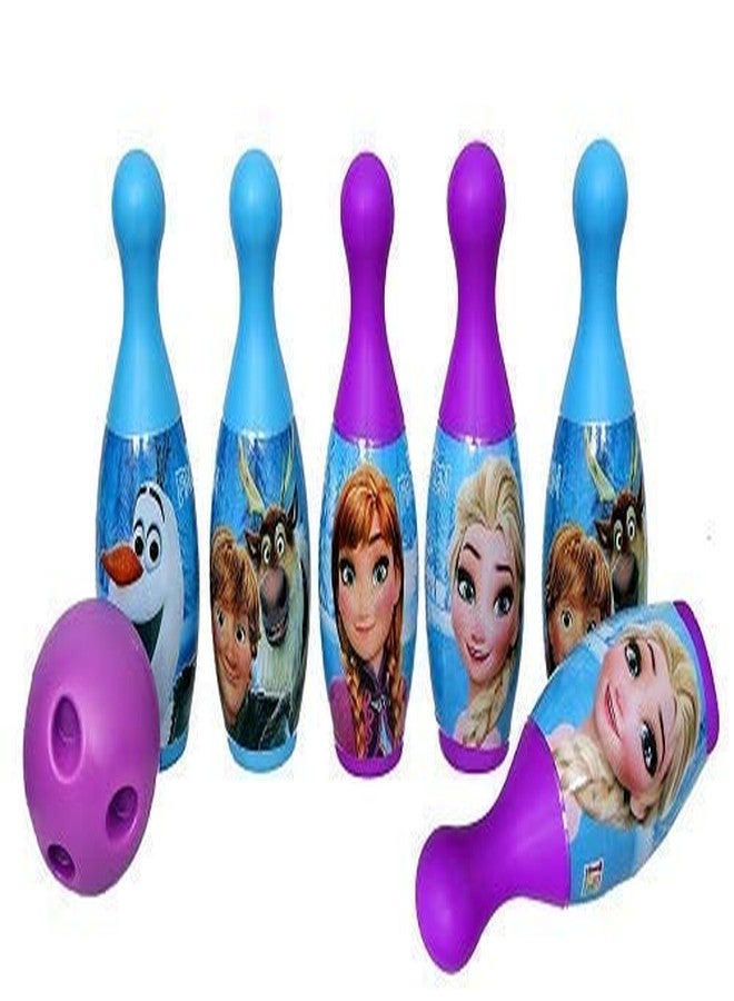 NIYANETAIL 6 Pin 1 Bowling Game Set for Kids with 6 Pin 1 Ball Sport Toys Gift for Baby Boys Girls Age 3 4 5 6 7 8.12 Years Old ABS Plastic (Frozen Bowling Set) - Image 2